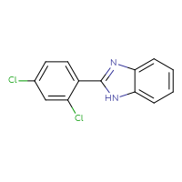 Chemical structure of 2-(2,4-dichlorophenyl)-1H-1,3-benzodiazole - CSSB00000487722