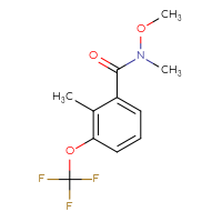 Chemical structure of N-methoxy-N,2-dimethyl-3-(trifluoromethoxy)benzamide - CSSB01148880281