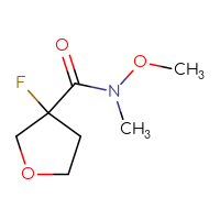 Chemical structure of 3-fluoro-N-methoxy-N-methyloxolane-3-carboxamide - CSSB00015311382