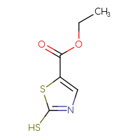Chemical structure of ethyl 2-sulfanyl-1,3-thiazole-5-carboxylate - CSSB00013910361
