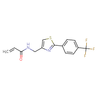 Chemical structure of N-({2-[4-(trifluoromethyl)phenyl]-1,3-thiazol-4-yl}methyl)prop-2-enamide - CSSB02068274201