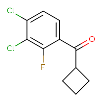 Chemical structure of cyclobutyl(3,4-dichloro-2-fluorophenyl)methanone - CSSB14817450520