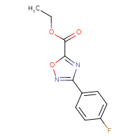 Chemical structure of ethyl 3-(4-fluorophenyl)-1,2,4-oxadiazole-5-carboxylate - CSSB00005746059