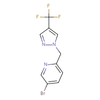 Chemical structure of 5-bromo-2-{[4-(trifluoromethyl)-1H-pyrazol-1-yl]methyl}pyridine - CSSB00006668945