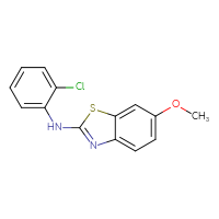 Chemical structure of N-(2-chlorophenyl)-6-methoxy-1,3-benzothiazol-2-amine - CSSB00020652065