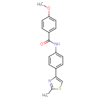 Chemical structure of 4-methoxy-N-[4-(2-methyl-1,3-thiazol-4-yl)phenyl]benzamide - CSSB00026719562