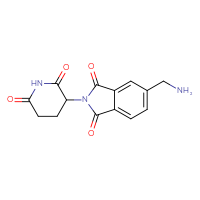 Chemical structure of 5-(aminomethyl)-2-(2,6-dioxopiperidin-3-yl)-2,3-dihydro-1H-isoindole-1,3-dione - CSSB00150707887