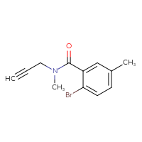 Chemical structure of 2-bromo-N,5-dimethyl-N-(prop-2-yn-1-yl)benzamide - CSSB00013048423