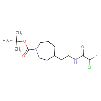 Chemical structure of tert-butyl 4-[2-(2-chloro-2-fluoroacetamido)ethyl]azepane-1-carboxylate - CSSB21332125031