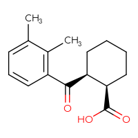 Chemical structure of (1R,2S)-2-(2,3-dimethylbenzoyl)cyclohexane-1-carboxylic acid - CSSB00025753775