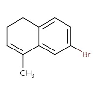 Chemical structure of 6-bromo-4-methyl-1,2-dihydronaphthalene - CSSB00011154826