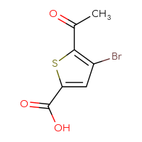 Chemical structure of 5-acetyl-4-bromothiophene-2-carboxylic acid - CSSB00010331839