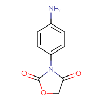 Chemical structure of 3-(4-aminophenyl)-1,3-oxazolidine-2,4-dione - CSSB00010297720