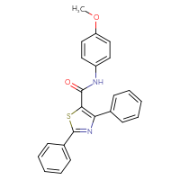 Chemical structure of N-(4-methoxyphenyl)-2,4-diphenyl-1,3-thiazole-5-carboxamide - CSSB00026722454