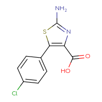 Chemical structure of 2-amino-5-(4-chlorophenyl)-1,3-thiazole-4-carboxylic acid - CSSB00000721915