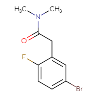 Chemical structure of 2-(5-bromo-2-fluorophenyl)-N,N-dimethylacetamide - CSSB01991517511