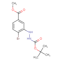 Chemical structure of methyl 4-bromo-3-({[(tert-butoxy)carbonyl]amino}amino)benzoate - CSSB14948316132