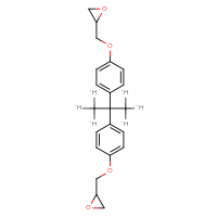 Chemical structure of 2-{[4-(2-{4-[(oxiran-2-yl)methoxy]phenyl}(1,1,1,3,3,3-²H₆)propan-2-yl)phenoxy]methyl}oxirane - CSSB00159252262