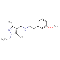 Chemical structure of [(1-ethyl-3,5-dimethyl-1H-pyrazol-4-yl)methyl][2-(3-methoxyphenyl)ethyl]amine - CSSB00015199275