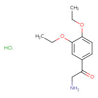 Chemical structure of 2-amino-1-(3,4-diethoxyphenyl)ethan-1-one hydrochloride - CSSB00102461155