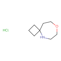 Chemical structure of 8-oxa-5-azaspiro[3.6]decane hydrochloride - CSSS00138437497