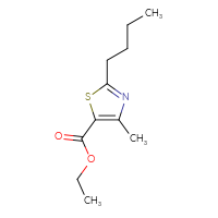Chemical structure of ethyl 2-butyl-4-methyl-1,3-thiazole-5-carboxylate - CSSB00011294834