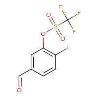 Chemical structure of 5-formyl-2-iodophenyl trifluoromethanesulfonate - CSSB21332115304
