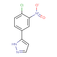 Chemical structure of 5-(4-chloro-3-nitrophenyl)-1H-pyrazole - CSSB00009993424