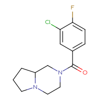 Chemical structure of 2-(3-chloro-4-fluorobenzoyl)-octahydropyrrolo[1,2-a]pyrazine - CSSB00046361187