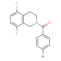Chemical structure of 2-(4-bromobenzoyl)-5,8-difluoro-1,2,3,4-tetrahydroisoquinoline - CSSB00090296335