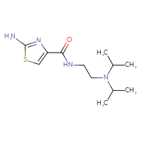Chemical structure of 2-amino-N-{2-[bis(propan-2-yl)amino]ethyl}-1,3-thiazole-4-carboxamide - CSSB00003338575