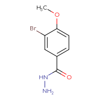 Chemical structure of 3-bromo-4-methoxybenzohydrazide - CSSB00000186317