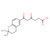 Chemical structure of 6-(2,2-dimethyl-3,4-dihydro-2H-1-benzopyran-6-yl)-4,6-dioxohexanoic acid - CSSB21432502944