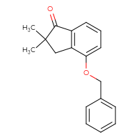 Chemical structure of 4-(benzyloxy)-2,2-dimethyl-2,3-dihydro-1H-inden-1-one - CSSB00011066982