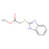 Chemical structure of methyl 2-(1H-1,3-benzodiazol-2-ylsulfanyl)acetate - CSSB00000170978