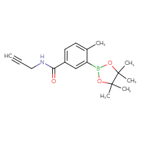 Chemical structure of 4-methyl-N-(prop-2-yn-1-yl)-3-(4,4,5,5-tetramethyl-1,3,2-dioxaborolan-2-yl)benzamide - CSSB02079716704