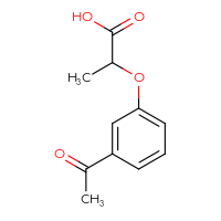 Chemical structure of 2-(3-acetylphenoxy)propanoic acid - CSSB00000246050