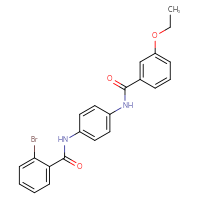 Chemical structure of N-[4-(2-bromobenzamido)phenyl]-3-ethoxybenzamide - CSSB00121686763