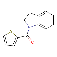 Chemical structure of 1-(thiophene-2-carbonyl)-2,3-dihydro-1H-indole - CSSB00000250709