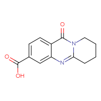Chemical structure of 11-oxo-6H,7H,8H,9H,11H-pyrido[2,1-b]quinazoline-3-carboxylic acid - CSSB00160504365