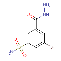 Chemical structure of 3-bromo-5-(hydrazinecarbonyl)benzene-1-sulfonamide - CSSB00010132930