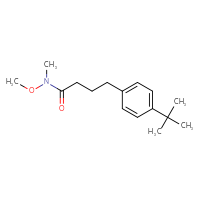 Chemical structure of 4-(4-tert-butylphenyl)-N-methoxy-N-methylbutanamide - CSSB02011302597