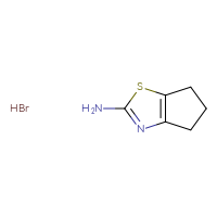 Chemical structure of 4H,5H,6H-cyclopenta[d][1,3]thiazol-2-amine hydrobromide - CSSB00032749031