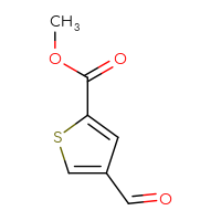 Chemical structure of methyl 4-formylthiophene-2-carboxylate - CSSB00000084775