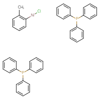 Chemical structure of chloro(2-methylphenyl)nickel; bis(triphenylphosphane) - CSSB20621651832
