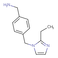 Chemical structure of 1-{4-[(2-ethyl-1H-imidazol-1-yl)methyl]phenyl}methanamine - CSSB00005523237