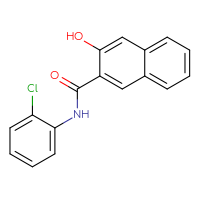 Chemical structure of N-(2-chlorophenyl)-3-hydroxynaphthalene-2-carboxamide - CSSB00020624047