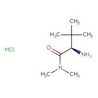 Chemical structure of (2R)-2-amino-N,N,3,3-tetramethylbutanamide hydrochloride - CSSB20963524233