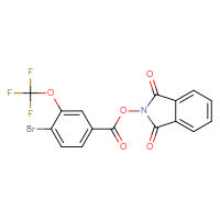 Chemical structure of 1,3-dioxo-2,3-dihydro-1H-isoindol-2-yl 4-bromo-3-(trifluoromethoxy)benzoate - CSSB06270218675