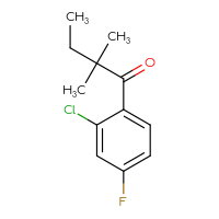 Chemical structure of 1-(2-chloro-4-fluorophenyl)-2,2-dimethylbutan-1-one - CSSB00010008896